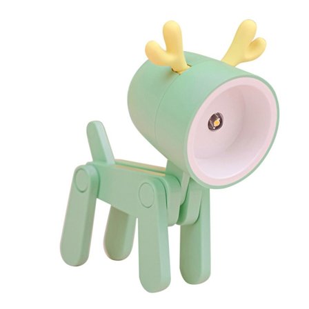 LED Nattlamper Tegneserie Bordlampe GRØNN HJORT