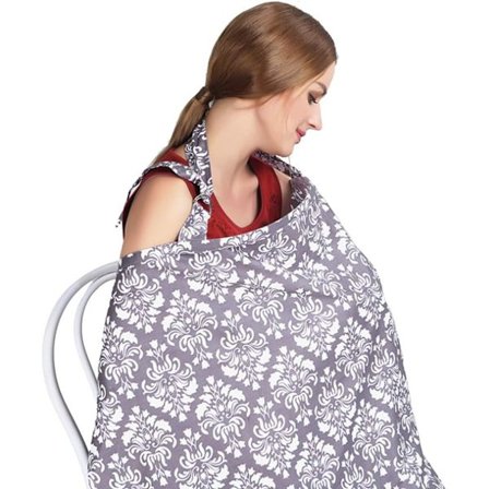 Stor ammepude (mørkegrå), åndbar ammepude, blød ammepude til fuld ammeprivatliv