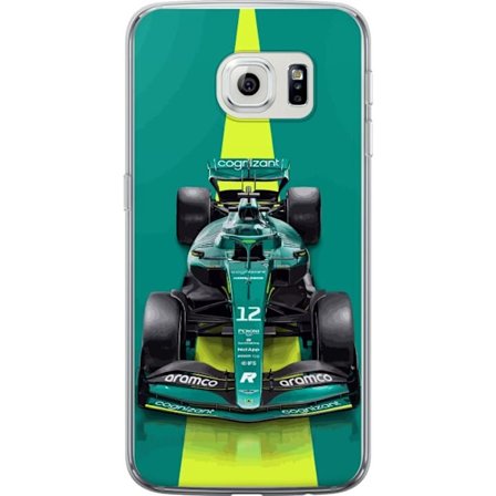 Yhteensopiva Puhelinkuori Samsung Samsung Galaxy S6 edge Aston Martinin Formula 1 -auto vihreässä kilpailumuotoilussa, jossa on moderni studiosentun
