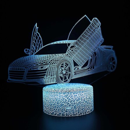 3D Illusion Lamp 7 Colors Optical Change Touch Light USB and Remote Control Art Deco Make A Romantic