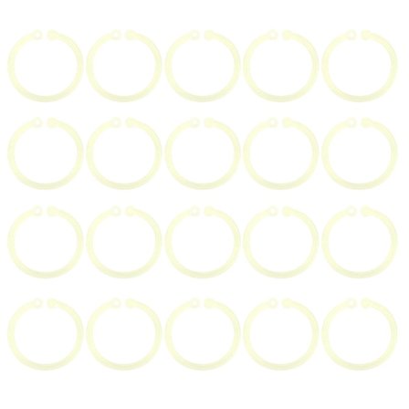 20 st plast ringar transparenta flexibla lösblad pärm ringar för skola hem kontor kort dokument anteckningsbok gul