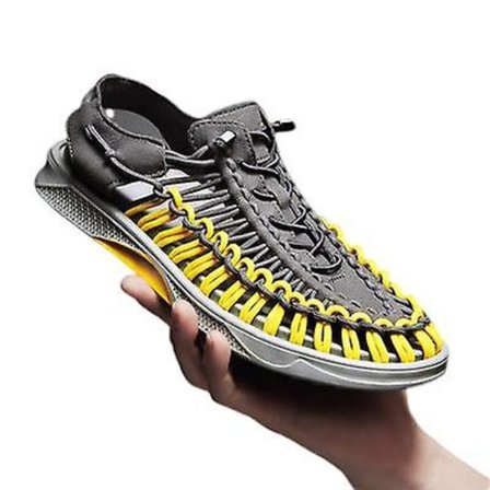 Andningsbara sandaler herr vävda fritidsskor strandskor sport