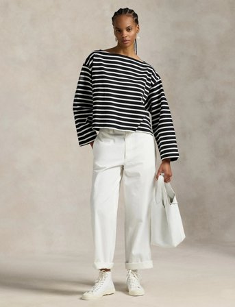 Polo Ralph Lauren Striped Boatneck Mariner Tee - Multi/patterned - XS