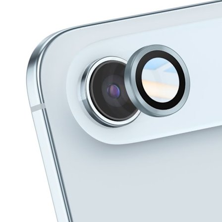 Kameralinsebeskyttelsesfilm til iPhone Air med forstærket lys blå kant
