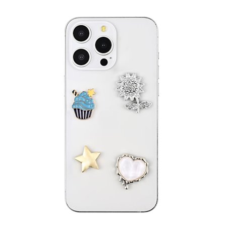Charms Pimp Your Phone Metall och Plast 4-Pack
