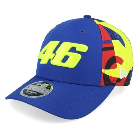 New Era - Azul adjustable Gorra - VR46 Vale Fanwear 9FORTY M-crown Royal Blue/Neon Yellow Adjustable @ Hatstore