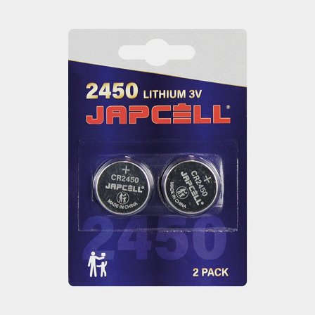 Batterie CR2450 / batterie a bottone Japcell, 3 V, litio (CR), confezione da 2