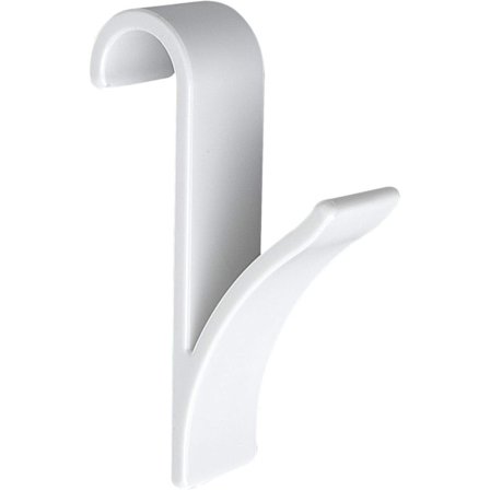 Patteri koukku, Pyyhekuivaimen koukku, valkoinen muovi, 2 kpl