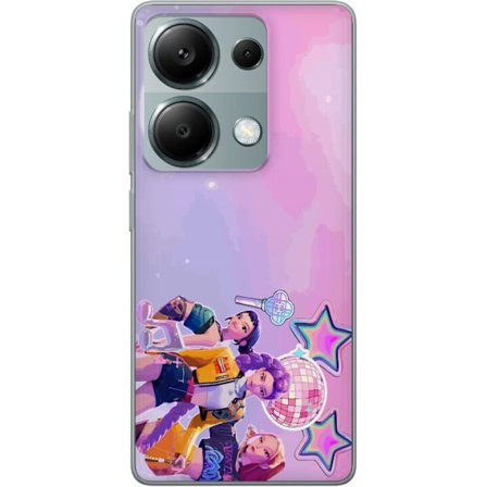 Yhteensopiva Puhelinkuori Xiaomi Redmi Note 13 Pro 4G Tulevaisuuden popikoni neonvärien, diskoelementtien, tähtien ja pastellivärisen avaruustaivaan k