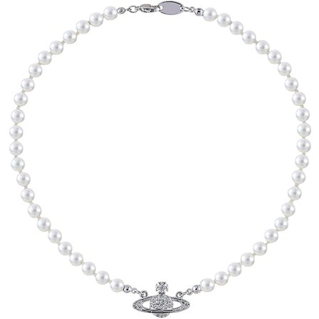 Rhinestone Faux Planet Saturn Pärlhalsband för Kvinnor Smycken