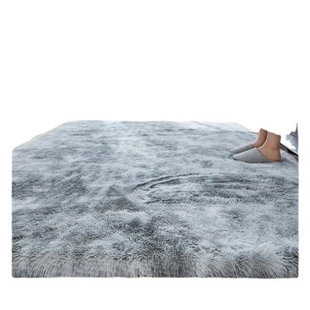 Shaggy Teppe for Soverom, Mykt Plysj Falsk Pels Innendørs Gulvteppe med Maskinvaskbar Funksjon, Luftig Sklisikkert Teppe for Stue Hjemmeinnredning