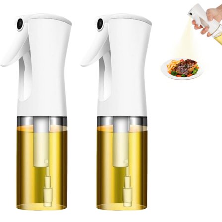Matoljesprøyte - 2 STK 200 ml Glass Olivenoljesprøyte, Olivenoljesprayflaske, Air Fryer Kjøkkenutstyr Tilbehør, Rapsoljesprøyte