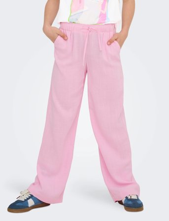 Kids Only Kogsiesta Pull-Up Linen Blend Pnt Noos - Pink - 158