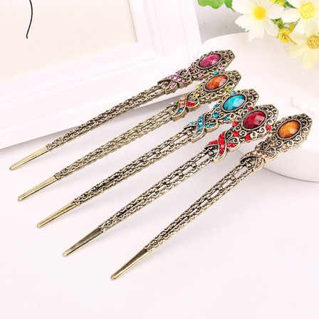 pcs , Damehårnåle, Bronze Metal Bun Hårnåle med hage