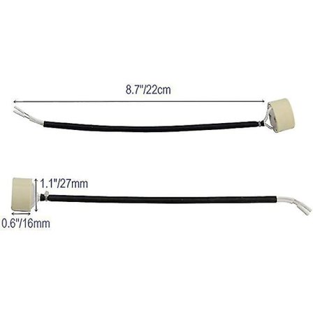 GU10 Lamphållare 10-pack Silikontråd Keramisk Koppling