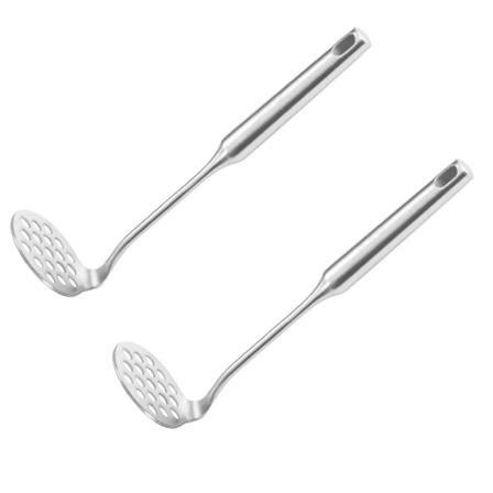 2 stk potetmoser, rustfritt stål potetmoser, kjøkken- og matlagingsdings (helt i stål)