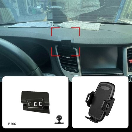 Mobilholder Hyundai Tucson 2015-2018 – Fast Montering uten Skade på Interiør