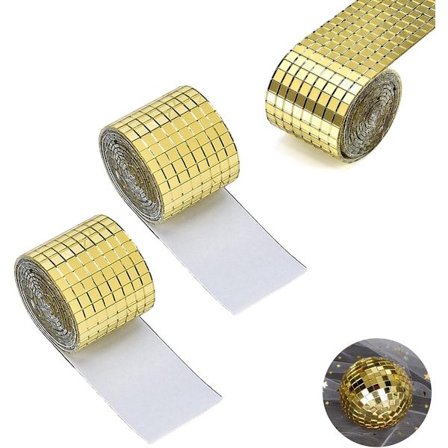 3 st - 4*100 cm - Självhäftande mosaikdekaler - Mini kvadratiska akrylmosaikplattor - 5*5 mm