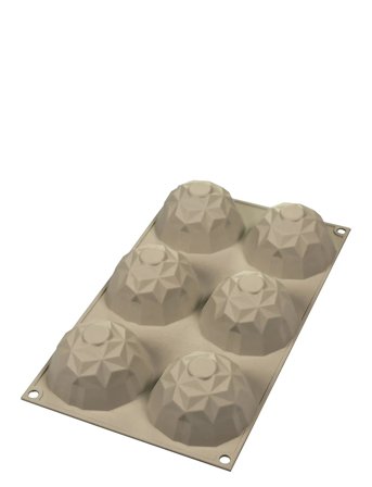Silikomart Silikoneform Mini Gemma 6 Stk. Ø68 H42 - Grey - FOR 6PCS