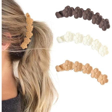 Hårklemmer 3 stk. Stærk Hold Bananklemme 10 cm Lang Fiskekamme Blomsterbanan