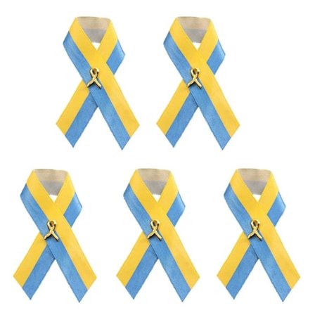 Ukrainsk flagg fredsknute brosje blå gul sløyfe badge pins for klær ryggsekk lue bag