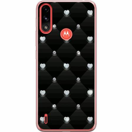 Motorola Moto E7 Power Mjukt Skal - Bling Heart