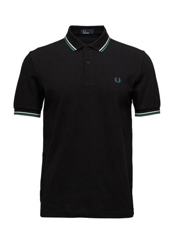 Twin Tipped Fp Shirt Polos Short-sleeved Svart Fred Perry
