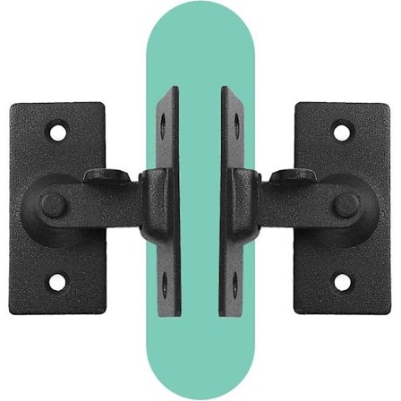 Mini størrelse 90 graders dørhasp skyvedørhasp låve dør lås hasp lås lås lommedør låser og låser svart