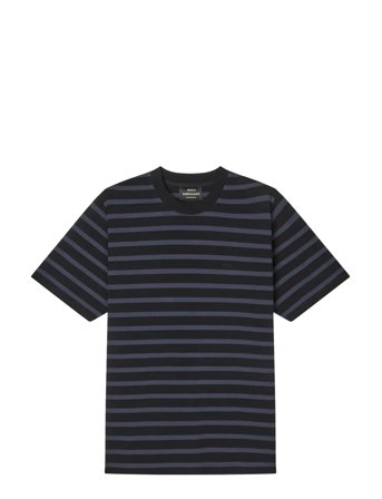 Cotton Jersey Stripe Frode Tee Black Mads Nørgaard