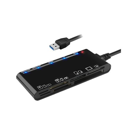 1 USB 3.0 Multifunktionell Kortläsare /xd//sd/tf Kortläsare för Windows Vista/xp/7/8/10/, Linux (FMY)