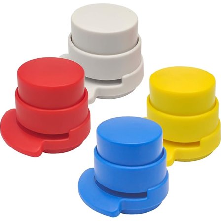 4 Stiftfrie Heftemaskiner, Mini Heftemaskin Uten Stifter, Kreativ Miljøvennlig