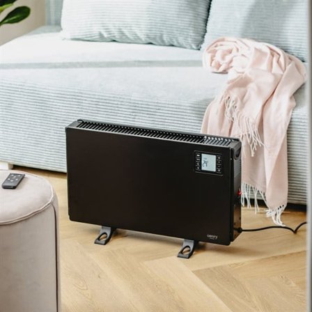 Camry CR 7739 konvektorilämmitin 2000 W – kaukosäädin, LCD, TURBO-puhallin, musta