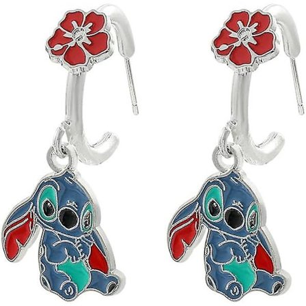 Stitch Øreringe til Kvinder Piger - Ohana Betyder Familie Smykker Gave til Piger Stitch Gave Julegaver Stitch Fødselsdagsgaver {Db}