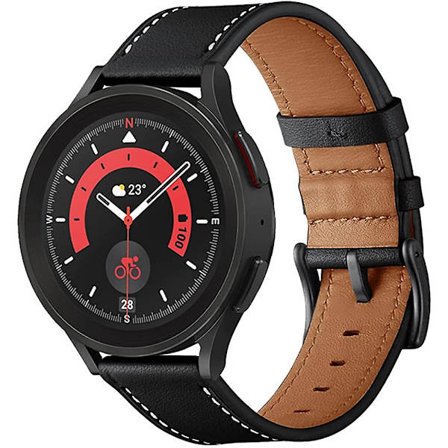 Läderband kompatibelt med Samsung Galaxy Watch 5 Pro Band 45mm Galaxy Watch 5 Band 40mm 44mm Galaxy Watch 4 Band 2021 Galaxy Watch 4 Classic Band