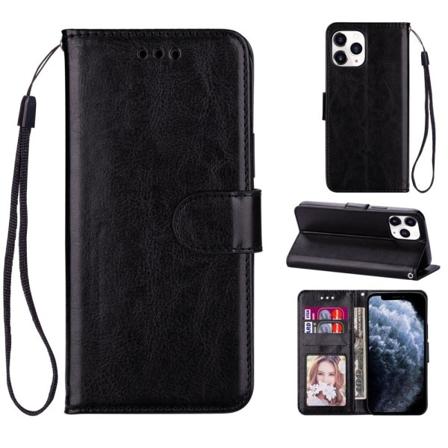 Iphone 12 Mini - Crazy Horse Fodral - Svart Black Svart