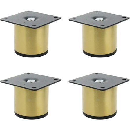 4 Pakk Møbelben I Rustfritt Stål Sofa Ben, 5cm/2" Gull Ben, Til Skap TV Skap Bord Ben