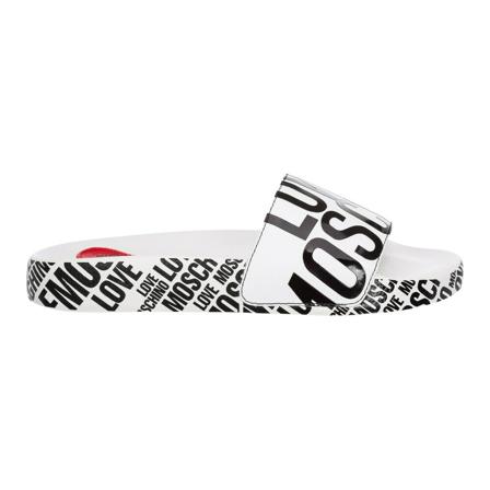 Love Moschino Slides Hvid, Dame, Størrelse: 38 EU