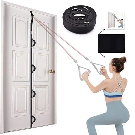 Dørankerrem til træning med elastikbånd, Multi Point Anker Gym Tilbehør til hjemmetræning, Bærbart dør-elastikbånds træningsudstyr, E