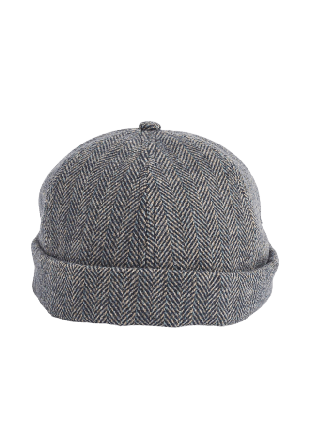 Upfront CHRIS Herringbone Docker Cap Kepsar Herr Grå ONESIZE