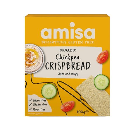 Amisa glutenfri Knækbrød Kikærter Ø 100 g, Helse & Madvarer, Brød, Kiks & Kager, Knækbrød