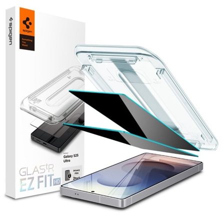 Spigen Glas.TR "Ez Fit" Privacy 2-pakning for Samsung Galaxy S25 Ultra