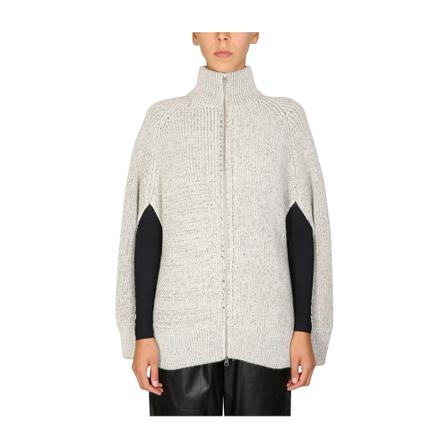Maison Margiela Turtleneck Cape Hvid, Dame Cardigans