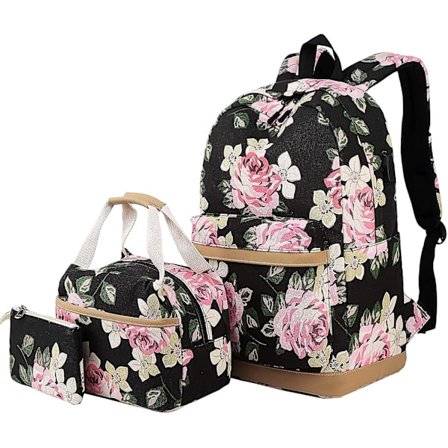 Rygsæk med blomsterprint