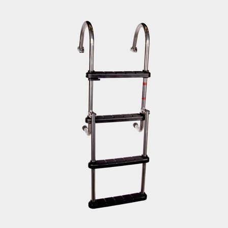 Folding stern ladder NOCK Sternstep, acid-resistant stainless steel, 4 steps, 114.3 cm, 34 cm