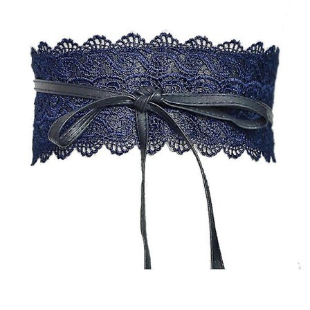 Mode Bred Spets Knytskärp Dam Midjeband Klänning Fest Midjebälte Skärp Dekor