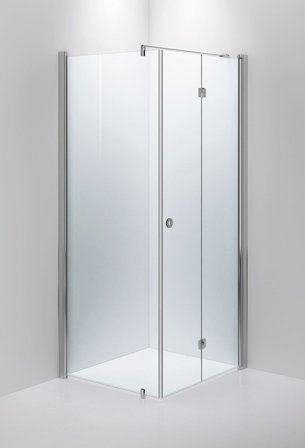 INR Linc 13 Flex Duschhörna blank klarglas 900x800 mm, Badrum