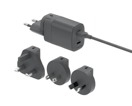 UNISYNK 2 Port Global Multi-Charger Kit 2C 35W Grey