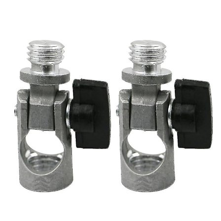 Vinkelstativ i aluminiumlegering, roterende niveauer, stang, universel adapter, dobbelt hældningsjusteringsbeslag (2 stk., sølv)