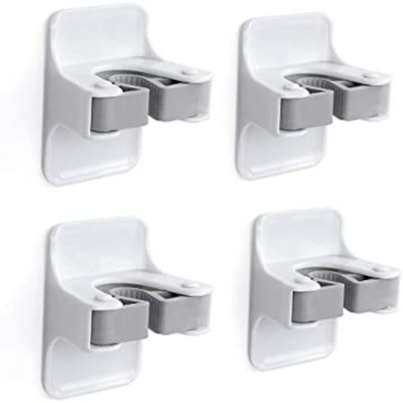 Kosteskaftholdere, 4 stk. robuste kosteskaftholdere til vægmontering, kosteskaftholdere