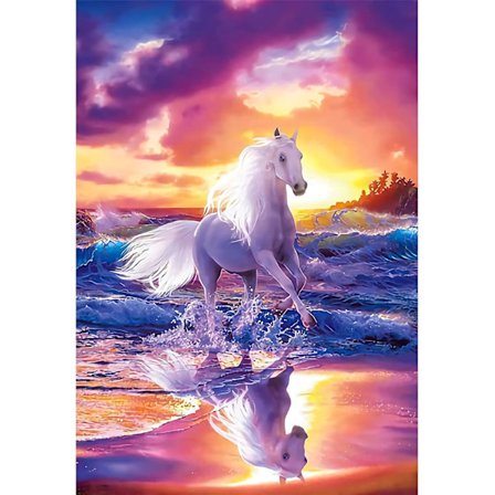 5D timanttimaalaussarja 30x40cm DIY värikäs hevostimanttitaide
